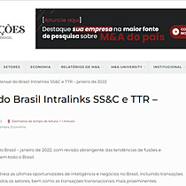 Relatrio Mensal do Brasil Intralinks SS&C e TTR  janeiro de 2022